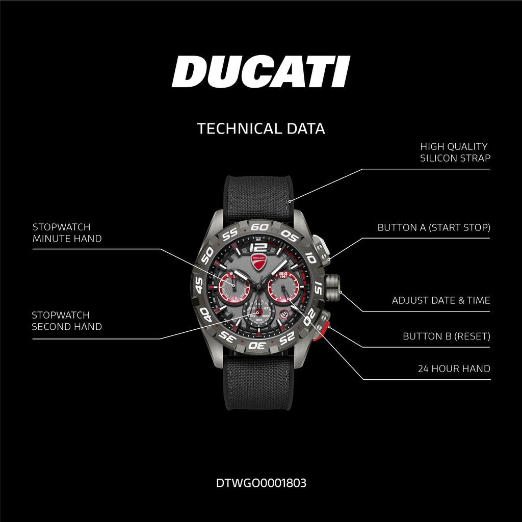 Ducati Mens Watch Extreme Sports Chronograph DTWGO0001803
