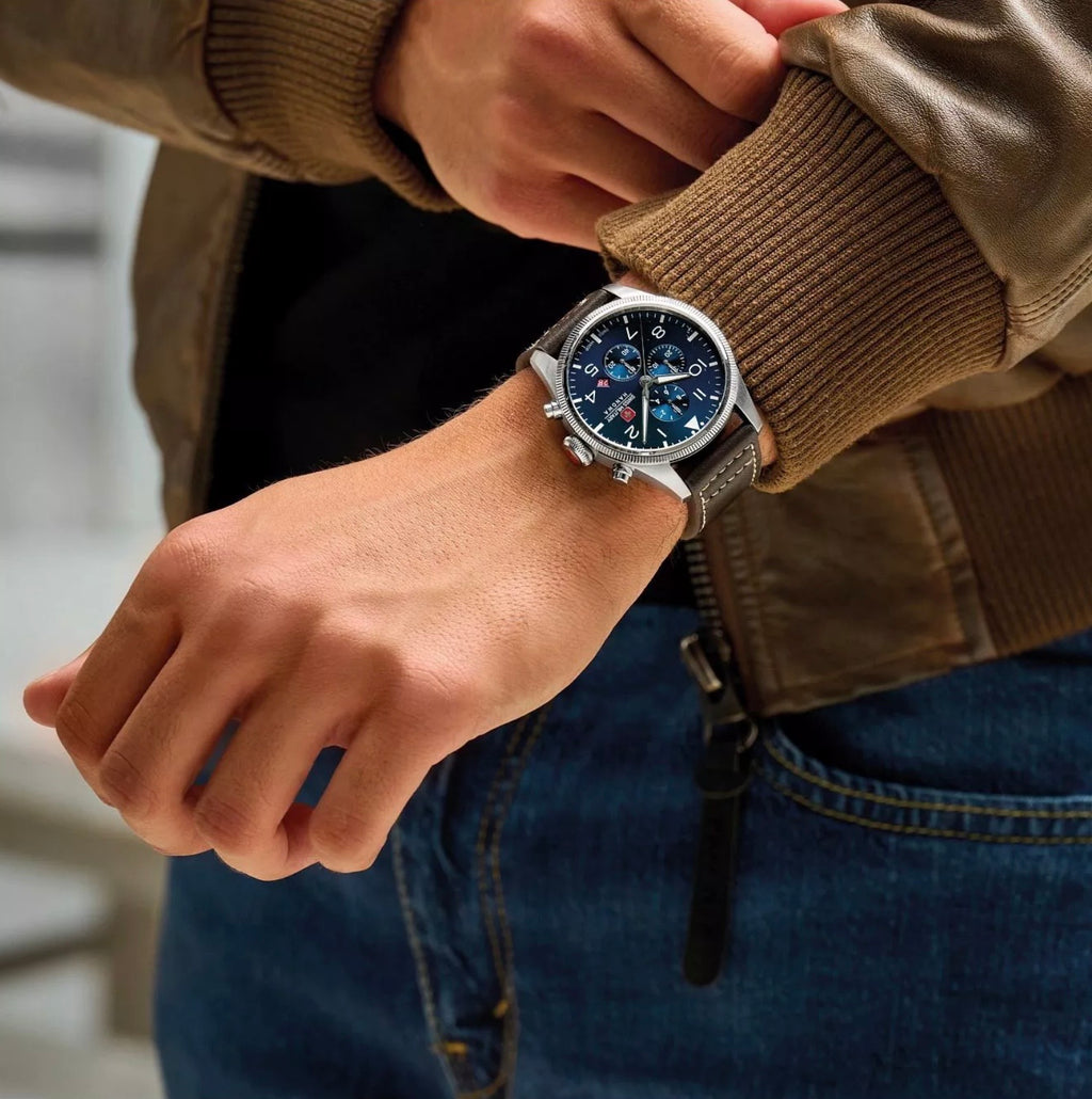 Swiss Military Hanowa Mens Thunderbolt Chronograph Watch Swiss Made SMWGC0000402