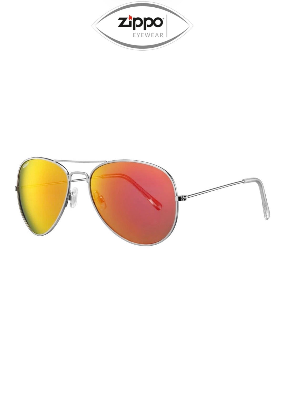 Zippo unisex sunglasses with black frames and UV400 protection, featuring dark tinted lenses and sleek design.