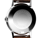 close up showing rear case of Timex Mens Watch Marlin Hand Wound TW2W93300 