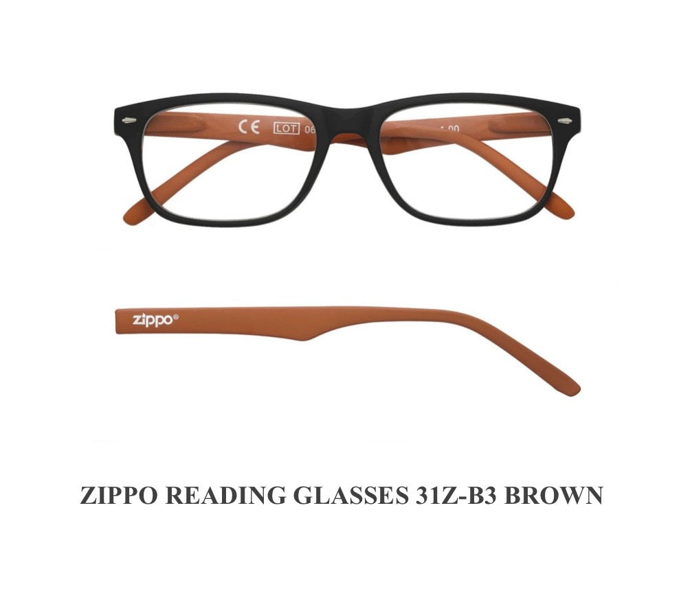 Zippo Reading Glasses 31Z-B3 Non-Prescription Italian Design Free Delivery