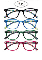 Zippo reading glasses 31Z-B19 with Italian design, non-prescription eyewear featuring sleek, stylish frames.