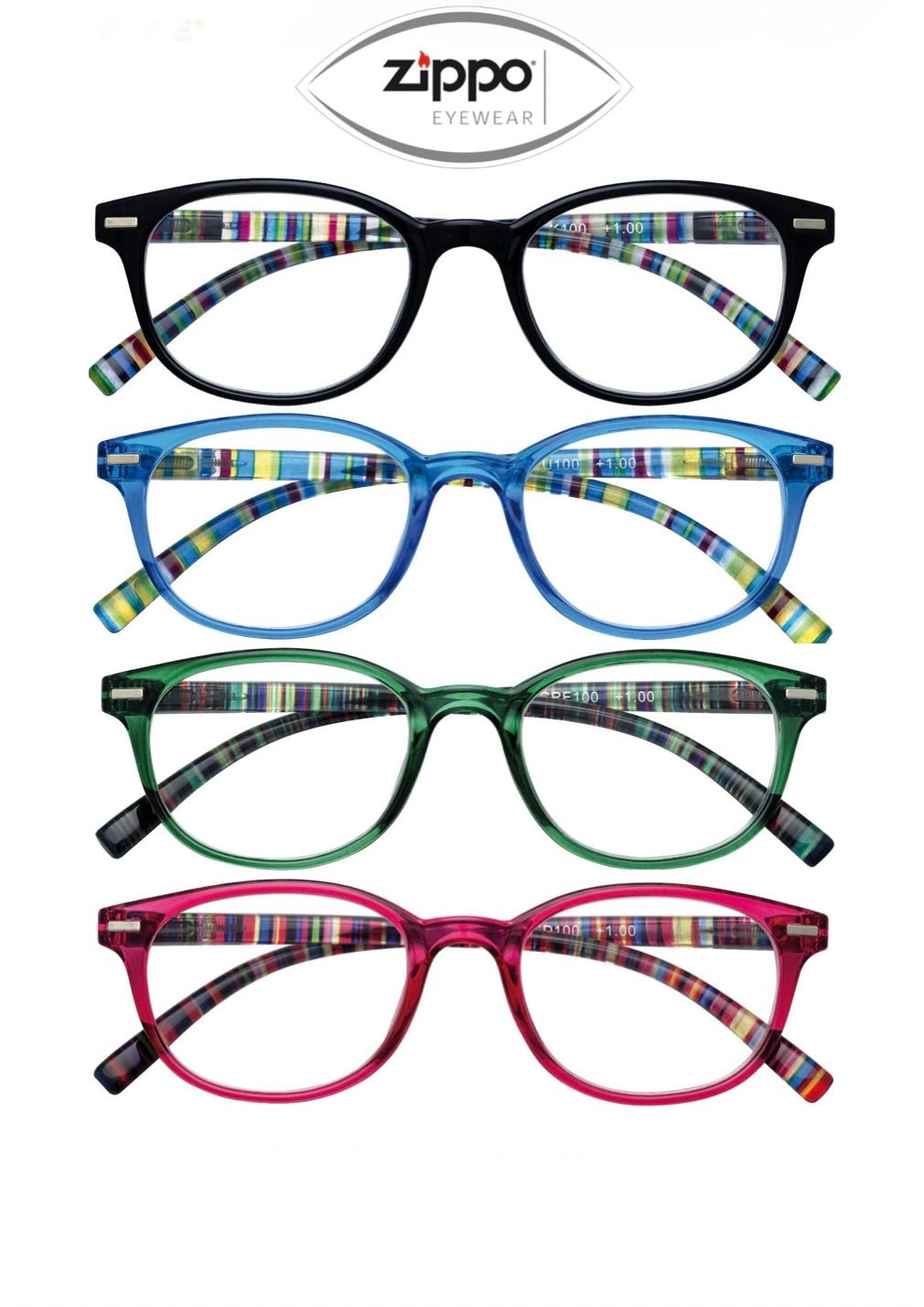 Zippo Reading Glasses 31Z-B19 Non-Prescription Italian Design Free Delivery