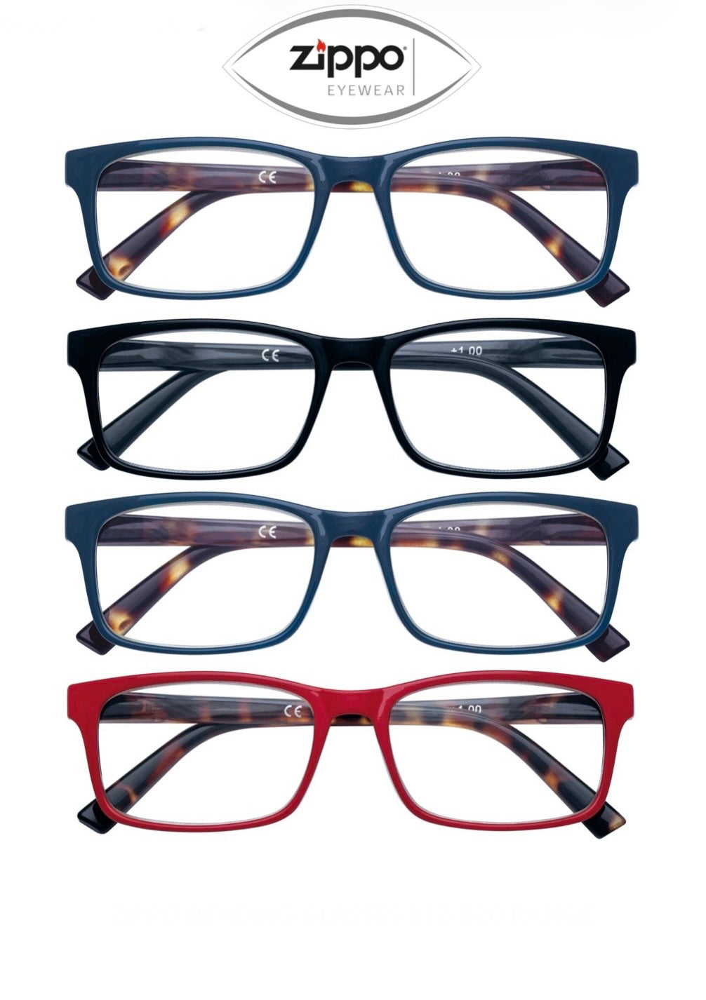 Zippo Reading Glasses 31Z-B20 Non-Prescription Italian Design Free Delivery