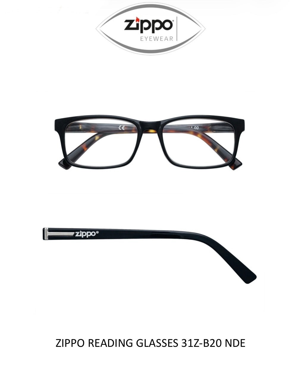 Zippo Reading Glasses 31Z-B20 Non-Prescription Italian Design Free Delivery