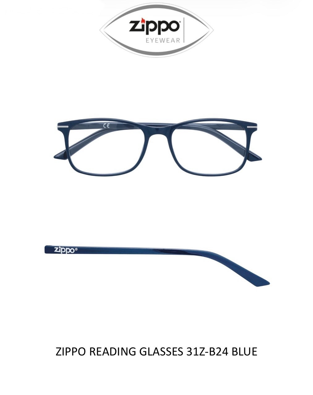 Zippo Reading Glasses 31Z-B24 Non-Prescription Italian Design Free Delivery