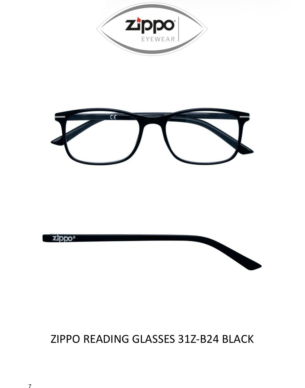 Zippo Reading Glasses 31Z-B24 Non-Prescription Italian Design Free Delivery