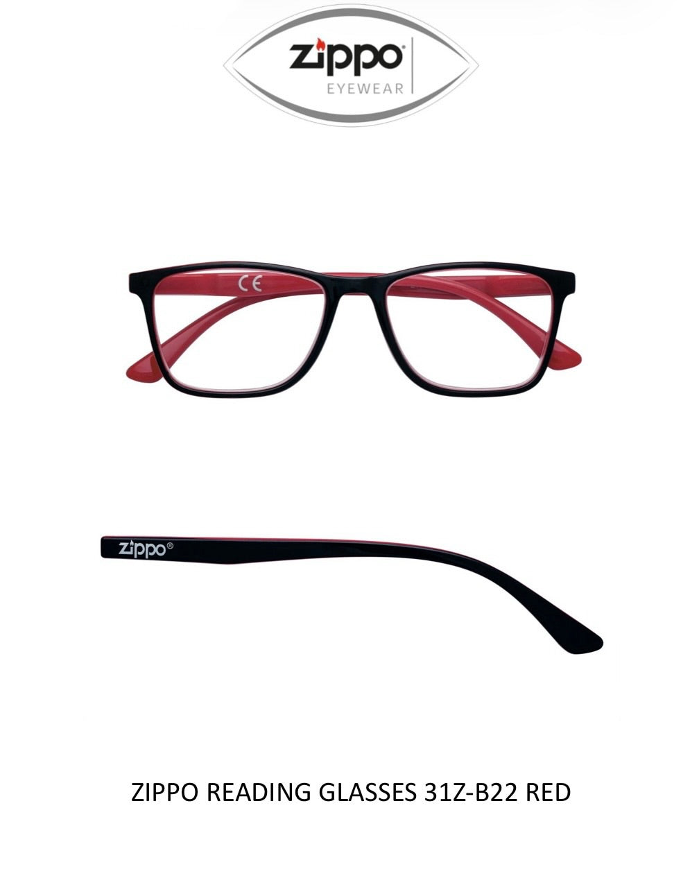Zippo Reading Glasses 31Z-B22 Non-Prescription Italian Design