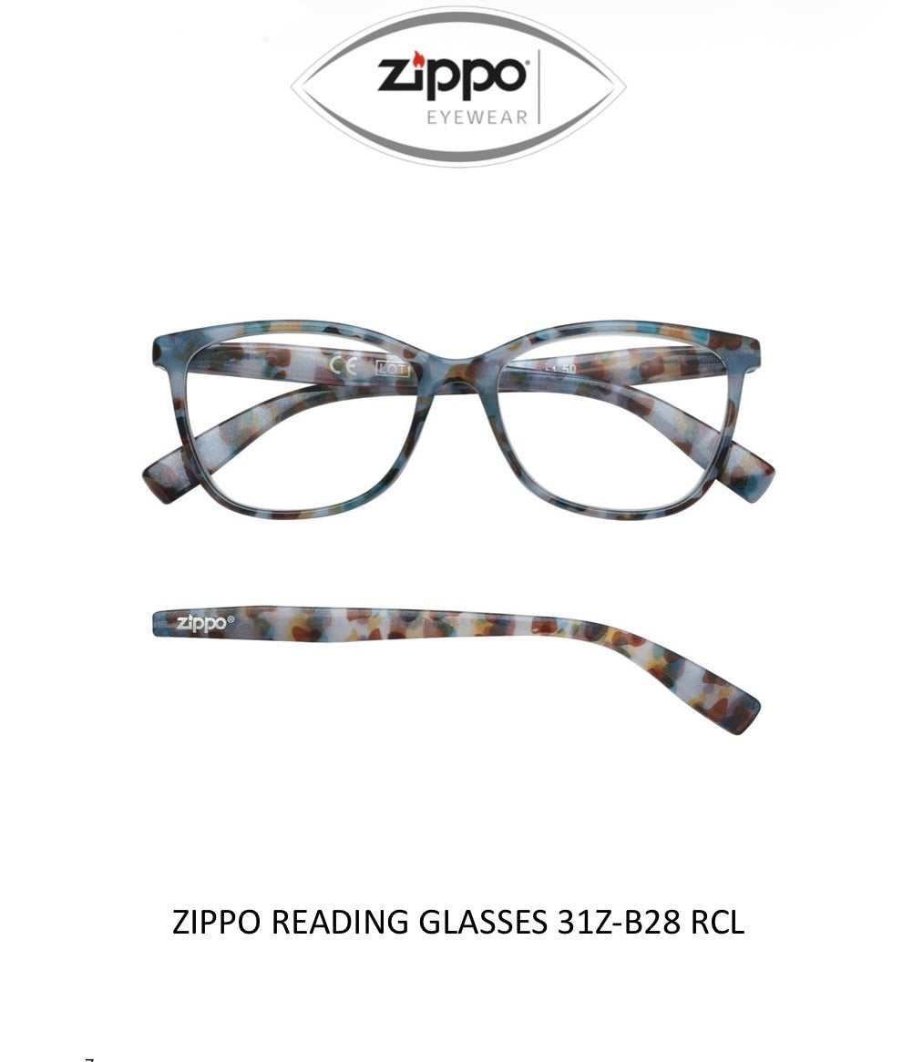 Zippo Reading Glasses 31Z-B28 Non-Prescription Italian Design