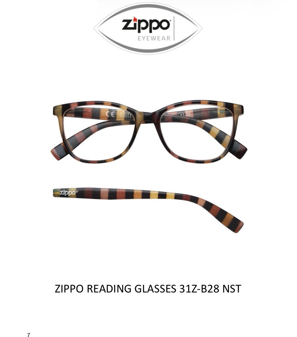 Zippo Reading Glasses 31Z-B28 Non-Prescription Italian Design