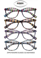 Zippo reading glasses 31Z-B28 non-prescription Italian design with clear lenses and stylish frame, perfect for reading.