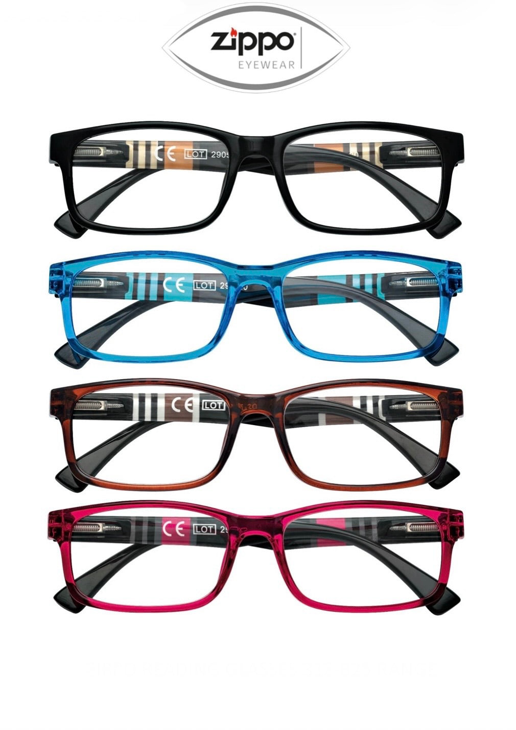 Zippo Reading Glasses 31Z-B25 Non-Prescription Italian Design