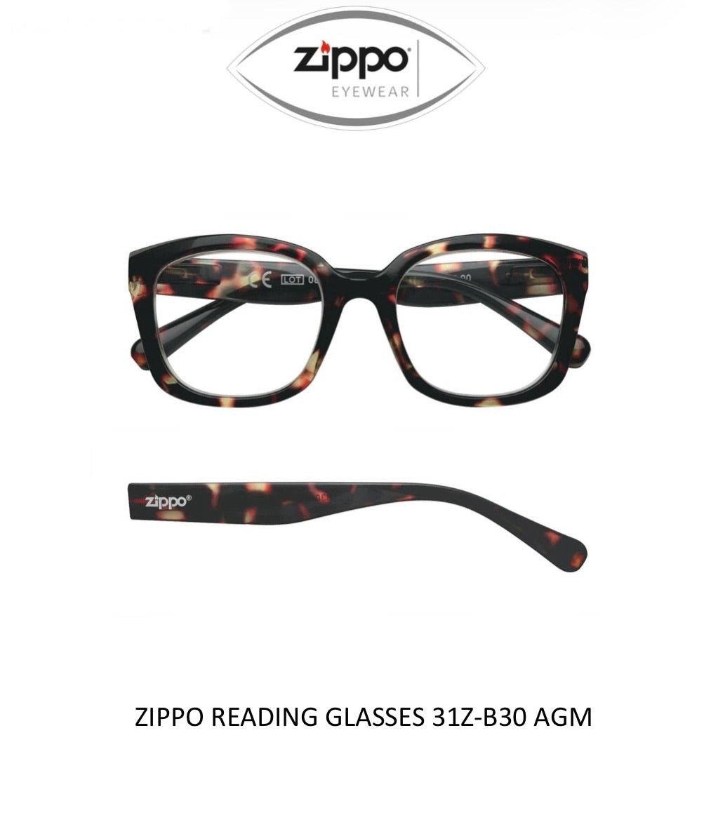 Zippo Reading Glasses 31Z-B30 Non-Prescription Italian Design