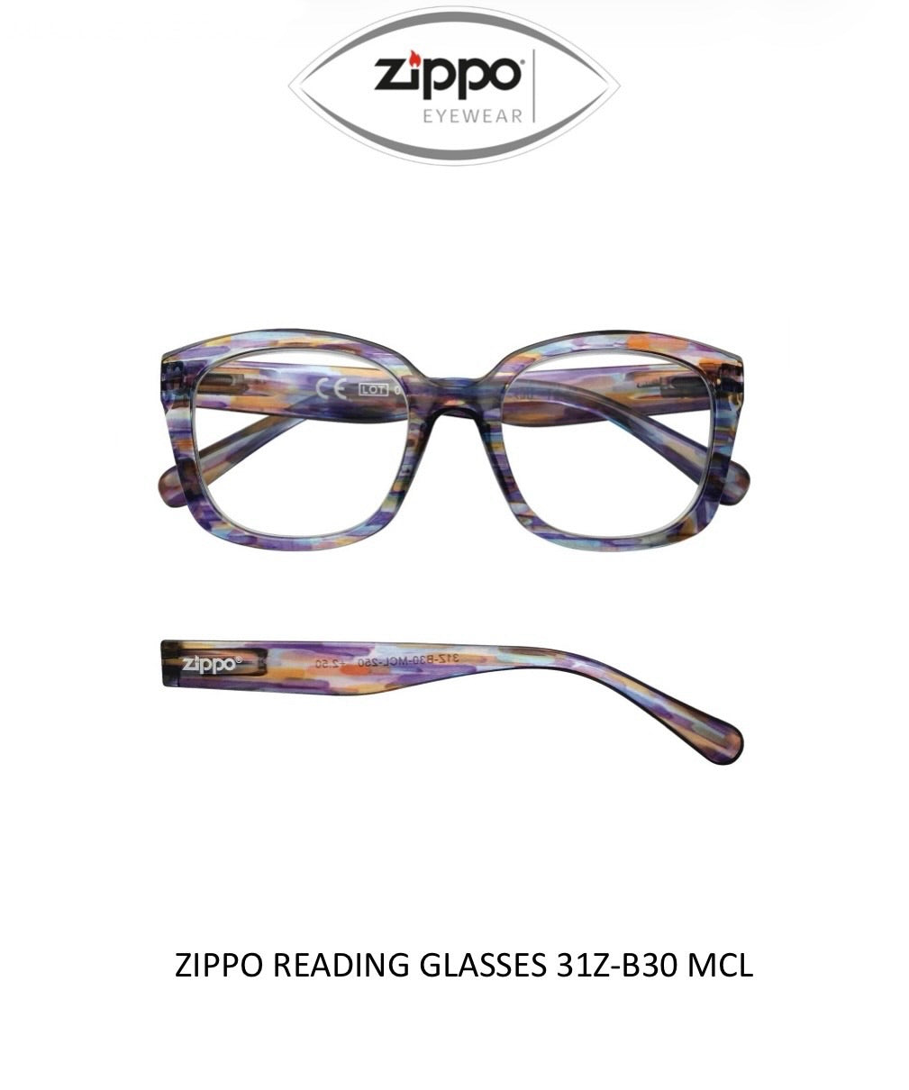 Zippo Reading Glasses 31Z-B30 Non-Prescription Italian Design