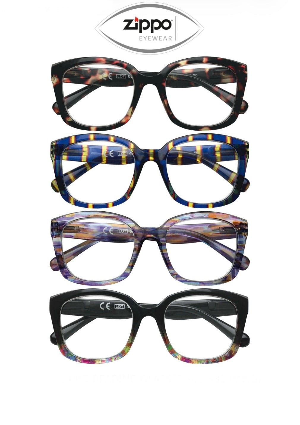 Zippo Reading Glasses 31Z-B30 Non-Prescription Italian Design