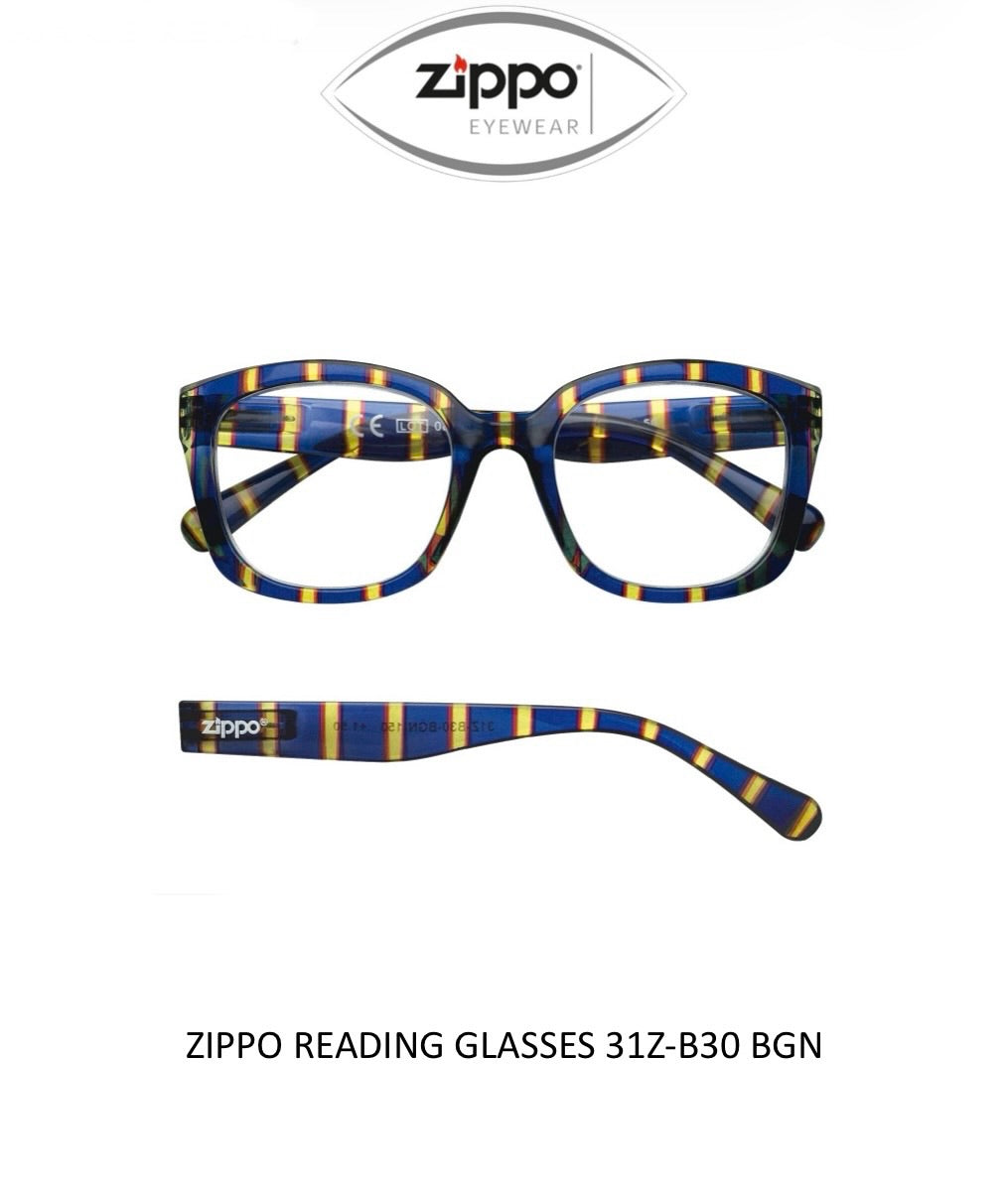 Zippo Reading Glasses 31Z-B30 Non-Prescription Italian Design