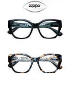 Zippo reading glasses 31Z-G9 non-prescription Italian design with sleek frame and clear lenses, displayed against a neutral background.