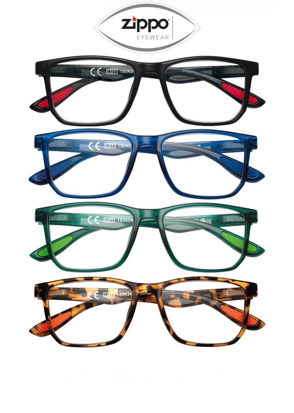 Zippo Reading Glasses 31Z-G8 Non-Prescription Italian Design