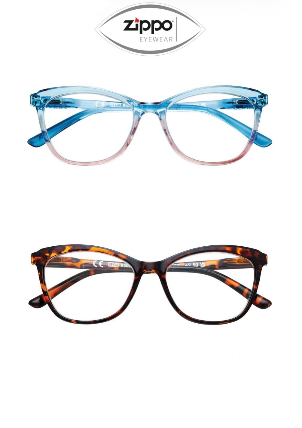 Zippo Reading Glasses 31Z-G10 Non-Prescription Italian Design