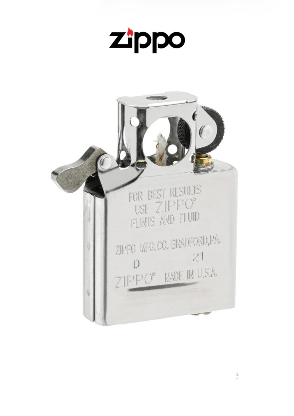 Zippo Lighter Pipe Insert Chrome 65846 Windproof Lifetime Guarantee Free Delivery