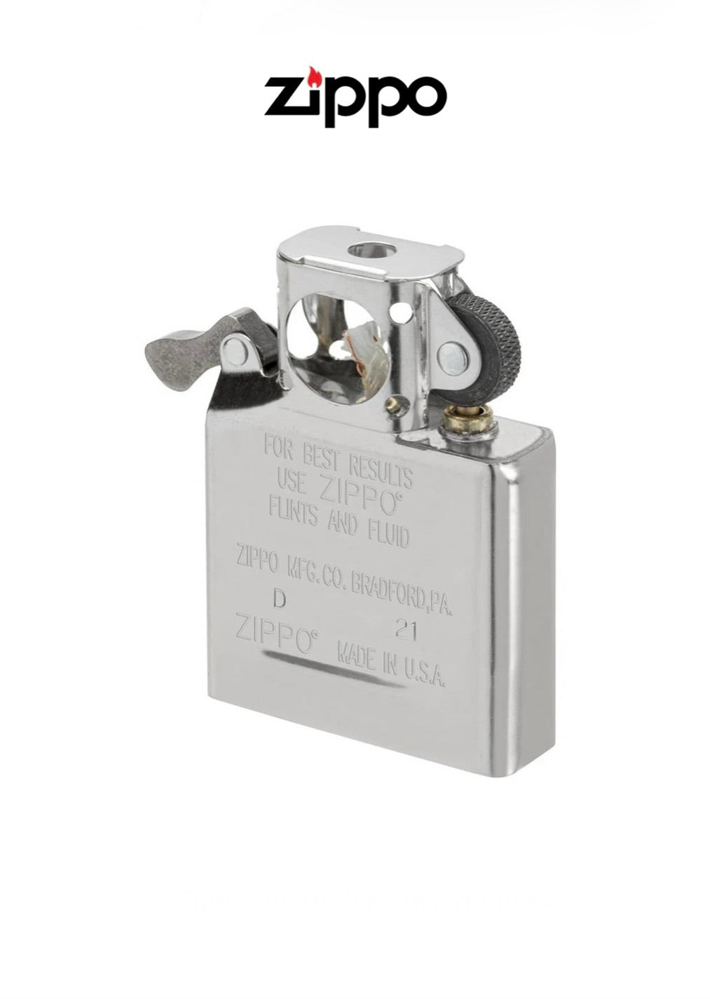 Zippo Lighter Pipe Insert Chrome 65846 Windproof Lifetime Guarantee Free Delivery