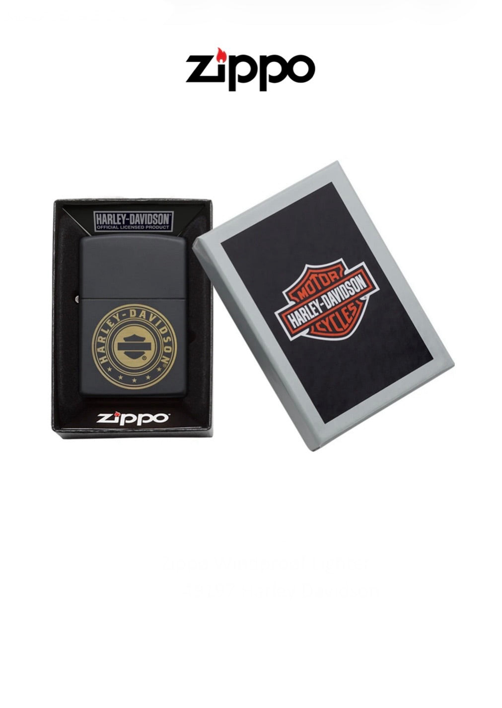 Zippo Lighter 49197 Harley Davidson Windproof Lifetime Guarantee Free Delivery