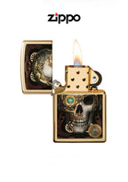 Zippo Lighter 254B Anne Stokes Collection Steampunk Skull Design