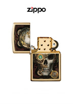 Zippo Lighter 254B Anne Stokes Collection Steampunk Skull Design