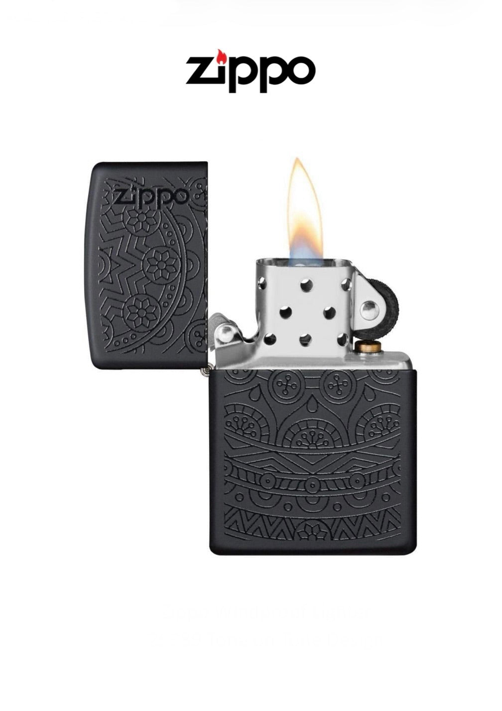 Zippo Lighter 29989 Tone on Tone Design Windproof Lifetime Guarantee Free Delivery