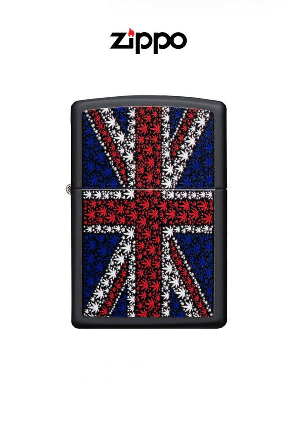 Zippo Lighter 218 Union Jack Cannabis Design Windproof Lifetime Guarantee Free Delivery