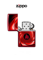 Zippo Lighter 21063 Red Swirl Design