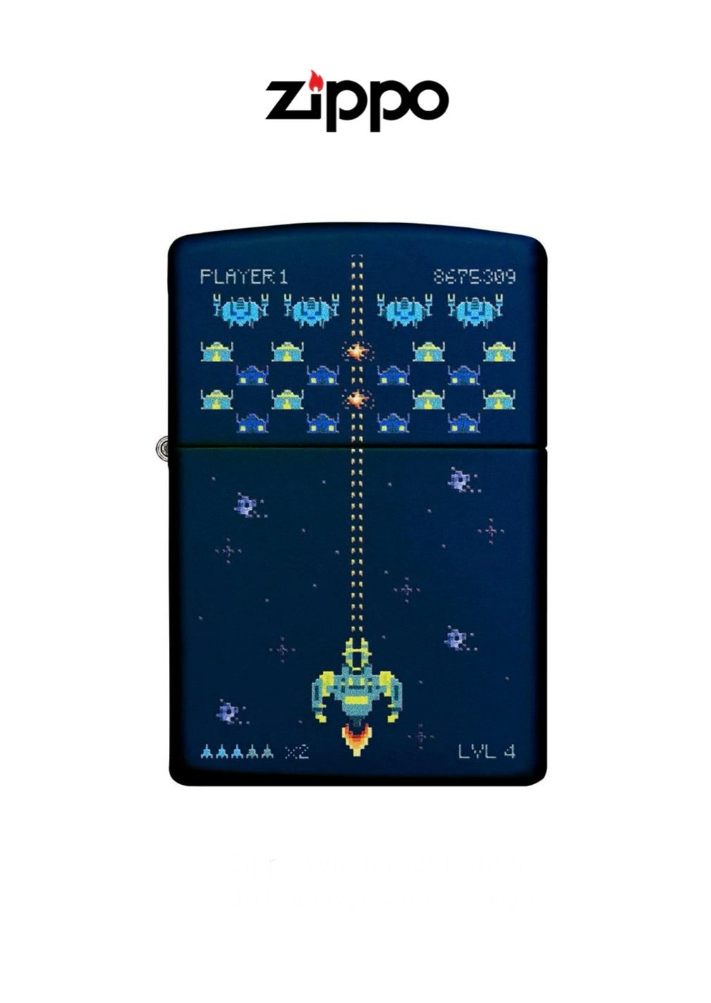 Zippo Lighter 49114 Pixel Game Design Windproof Lifetime Guarantee Free Delivery