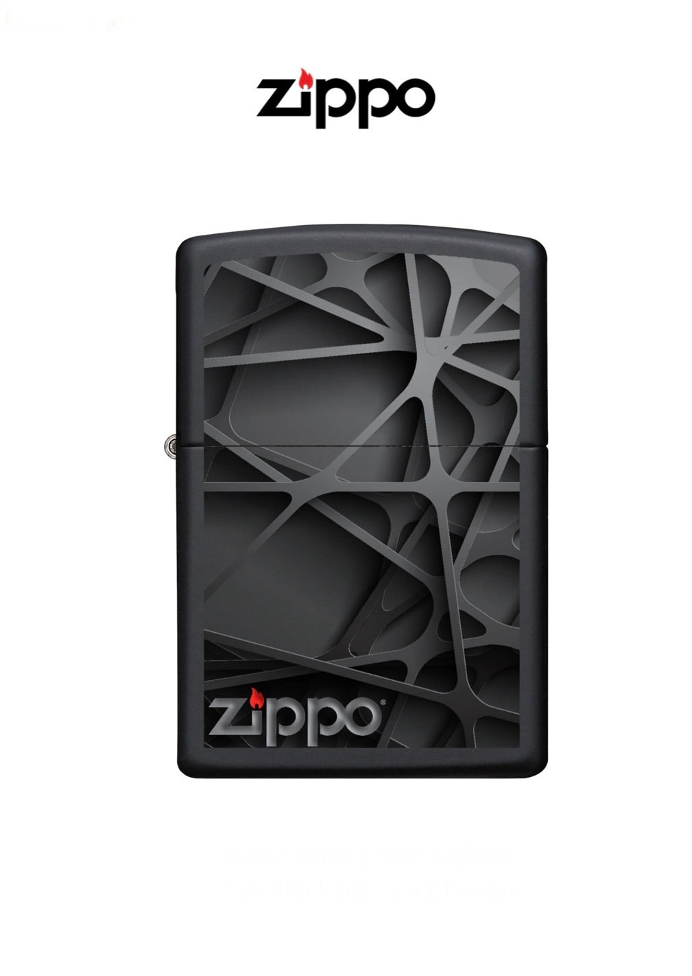Zippo Lighter 218 Black Abstract Design Windproof Lifetime Guarantee Free Delivery