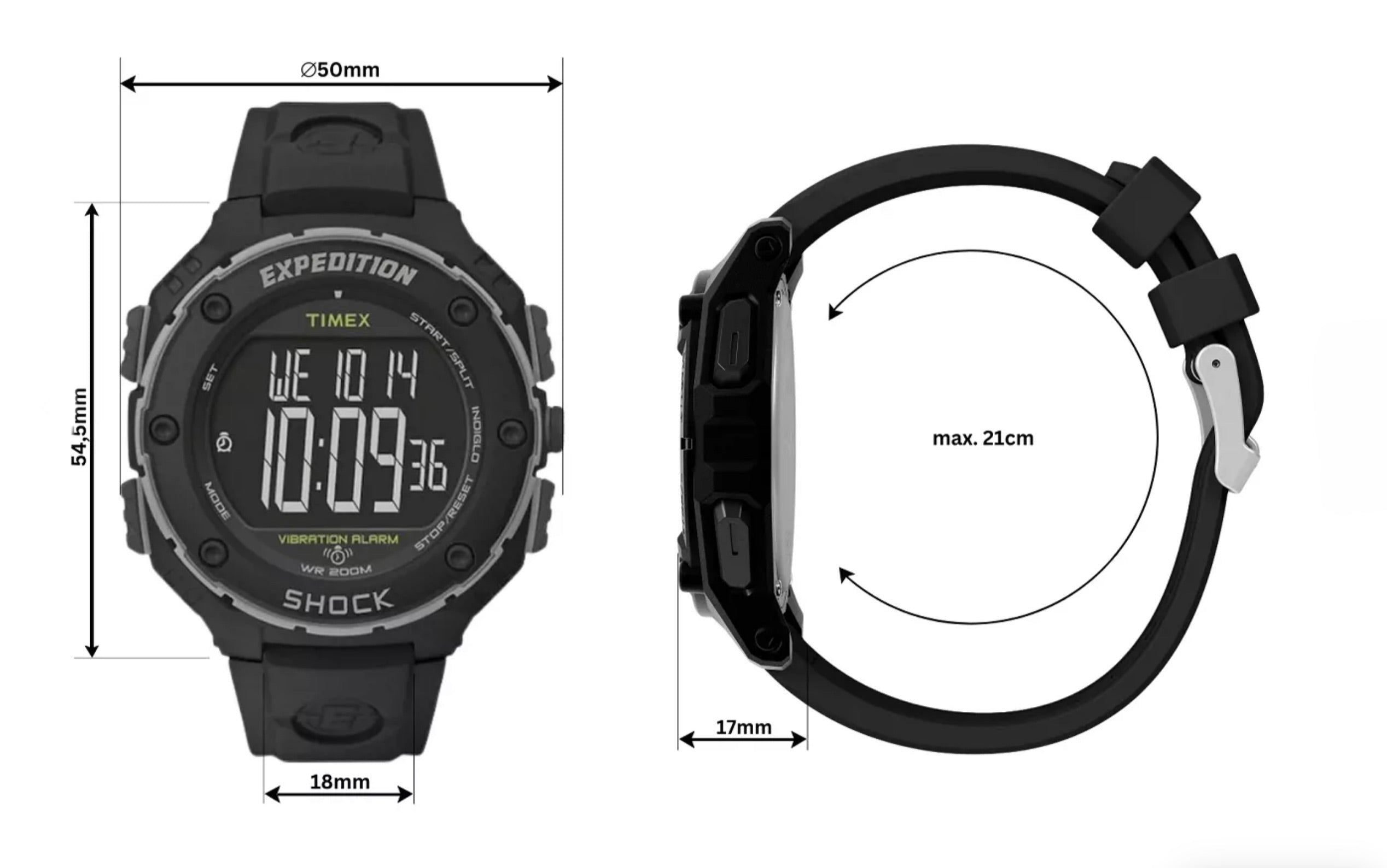 Timex Mens Watch Expedition Shock XL Digital T49950