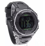 Timex Expedition Shock XL digital men's watch with black strap and large display showing time and features.