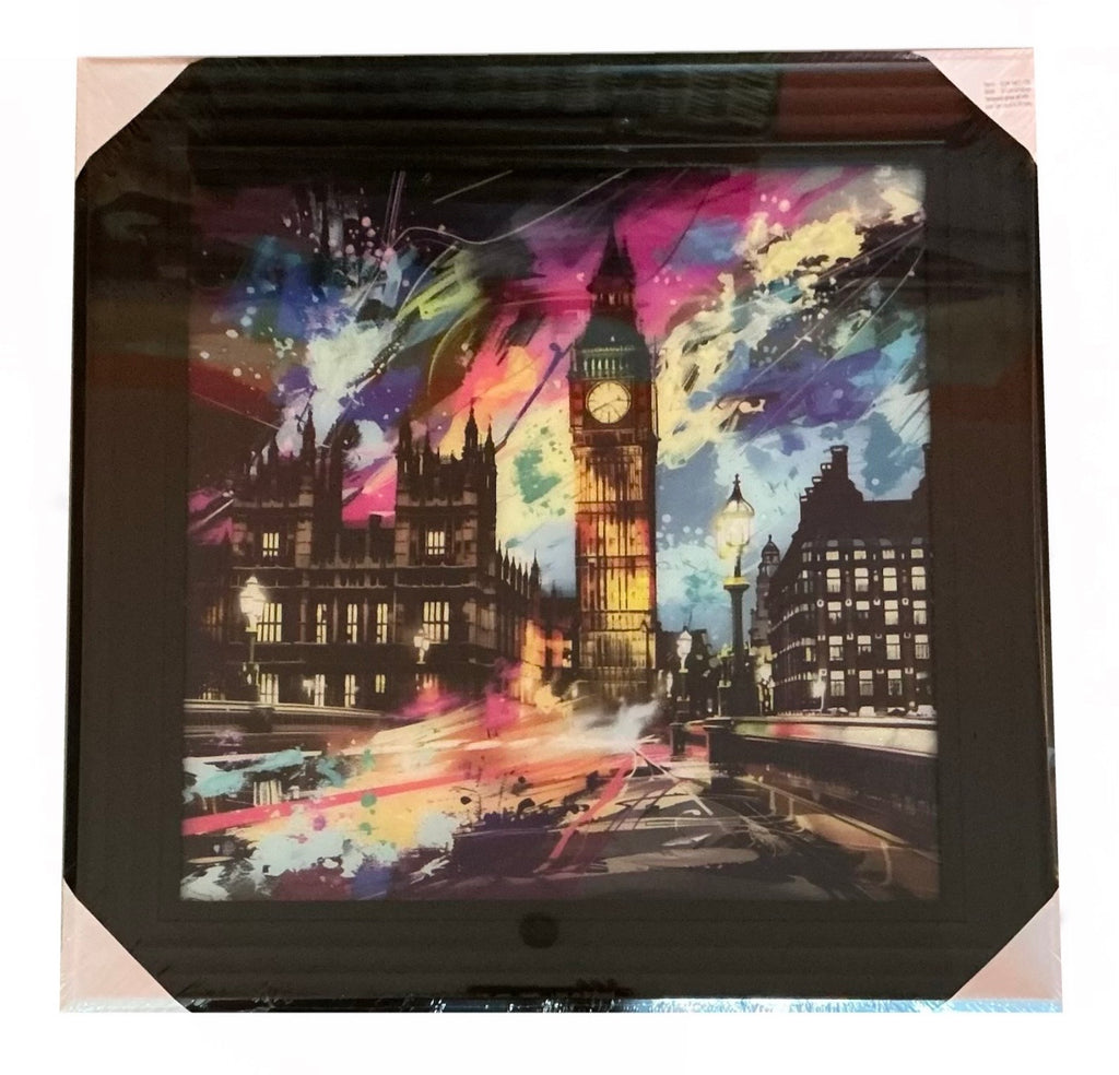 Tempered Glass Art ‘Big Ben’ With Colour Gel Liquid Free Delivery