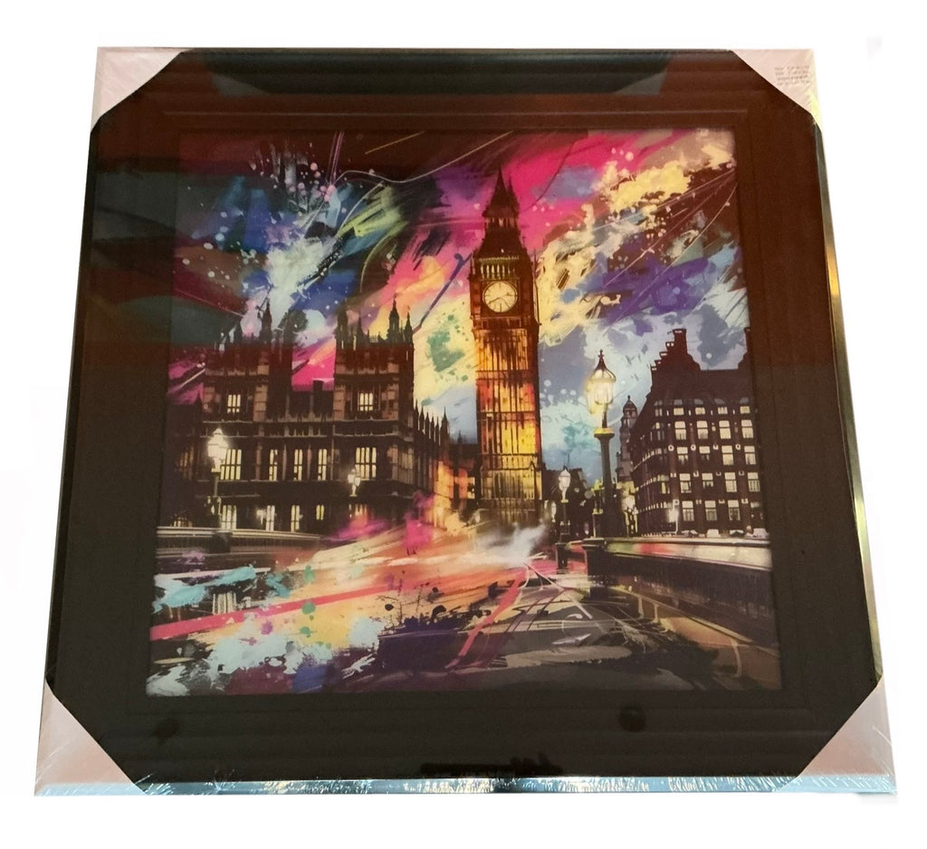 Tempered Glass Art ‘Big Ben’ With Colour Gel Liquid Free Delivery