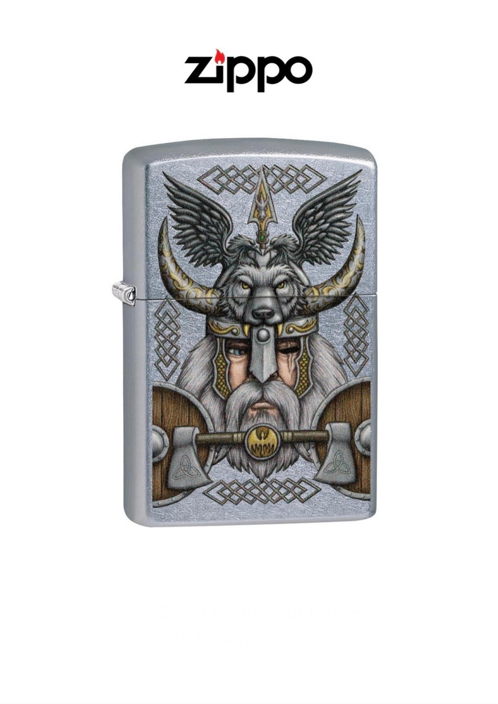 Zippo Lighter 207 Viking Odin Design Windproof Lifetime Guarantee Free Delivery