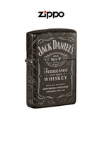 Zippo Lighter Jack Daniels Black Ice Logo And Portrait 60005879