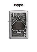 Zippo Lighter 49637 Ace of Spades Emblem Design Windproof Lifetime Guarantee Free Delivery