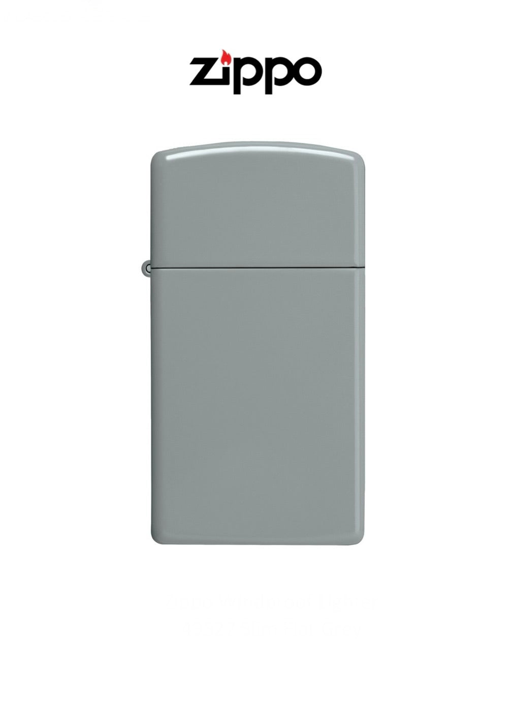 Zippo Lighter 49527 Slim Flat Grey Windproof Lifetime Guarantee Free Delivery