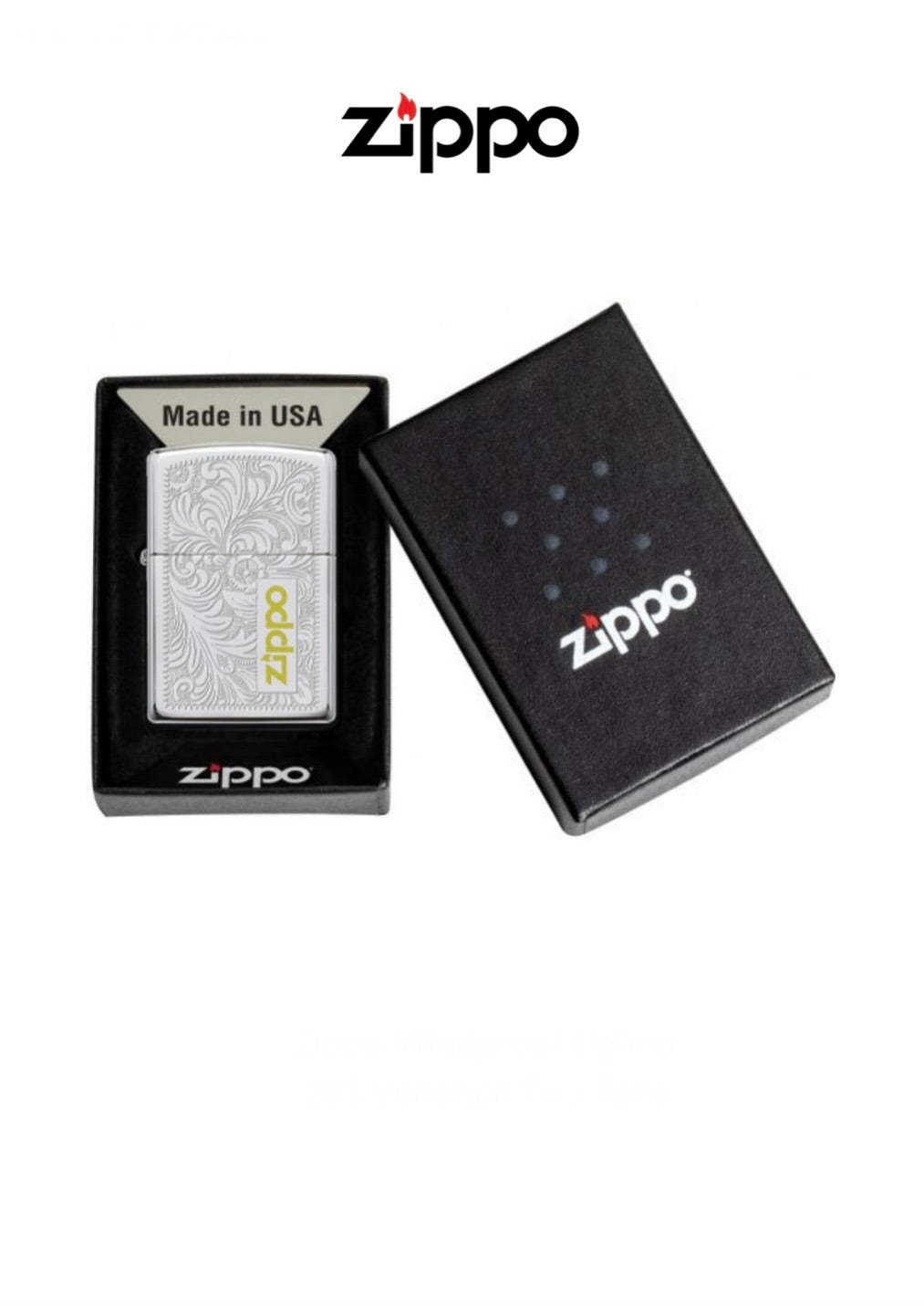Zippo Lighter 205 Venetian Two Tone Windproof Lifetime Guarantee Free Delivery