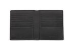 Black Zippo Signature leather credit card wallet with 14 card slots, showcasing sleek design and durable craftsmanship.