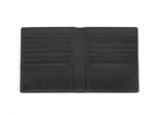 Black Zippo Signature leather credit card wallet with 9 card slots, slim design, and durable leather finish.