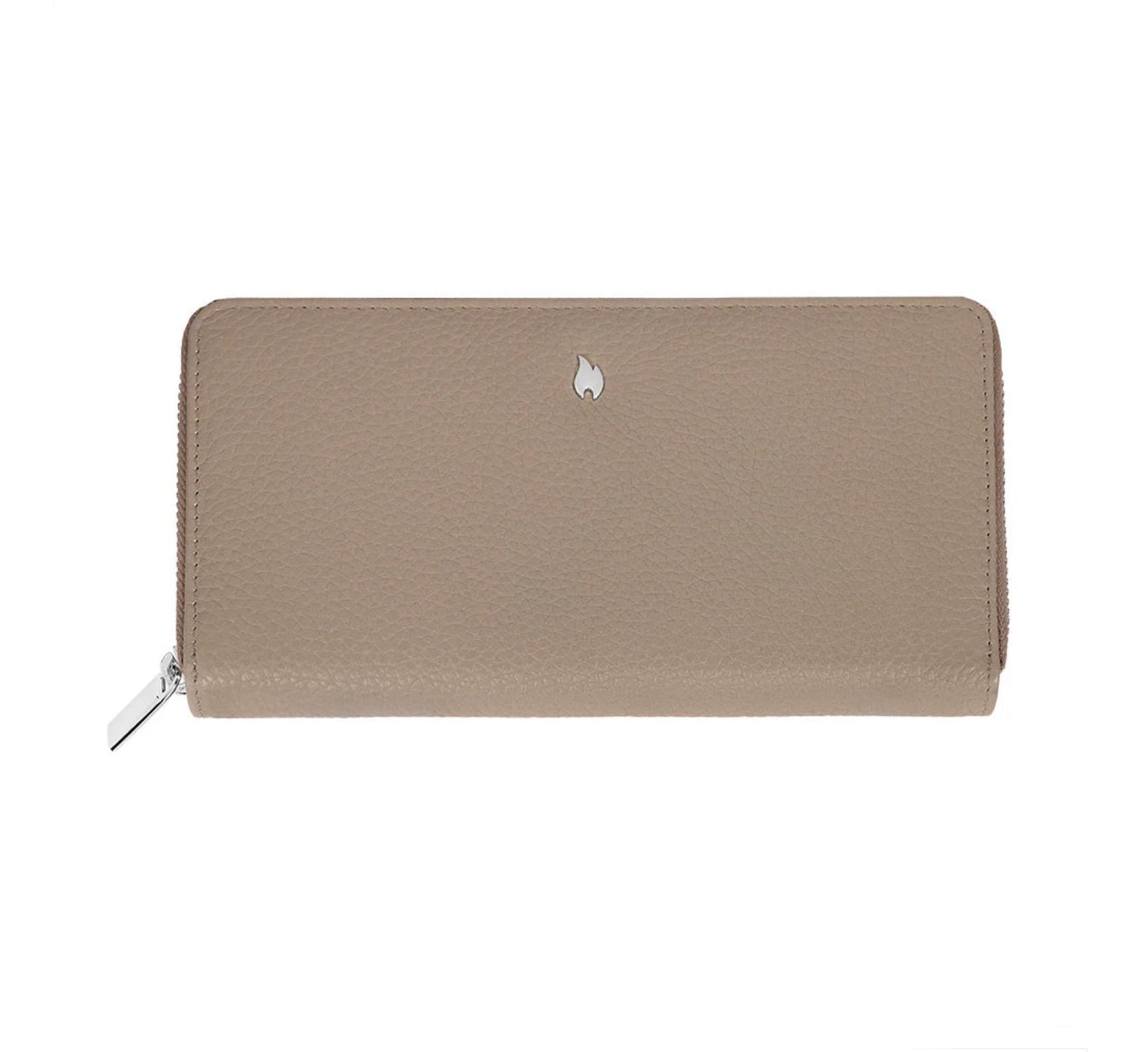 Zippo Signature Ladies Zip Around Nappa Leather Purse Wallet Taupe 2008020 Free Delivery