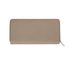 Taupe Zippo Signature ladies zip-around Nappa leather purse wallet with brand logo and sleek design.