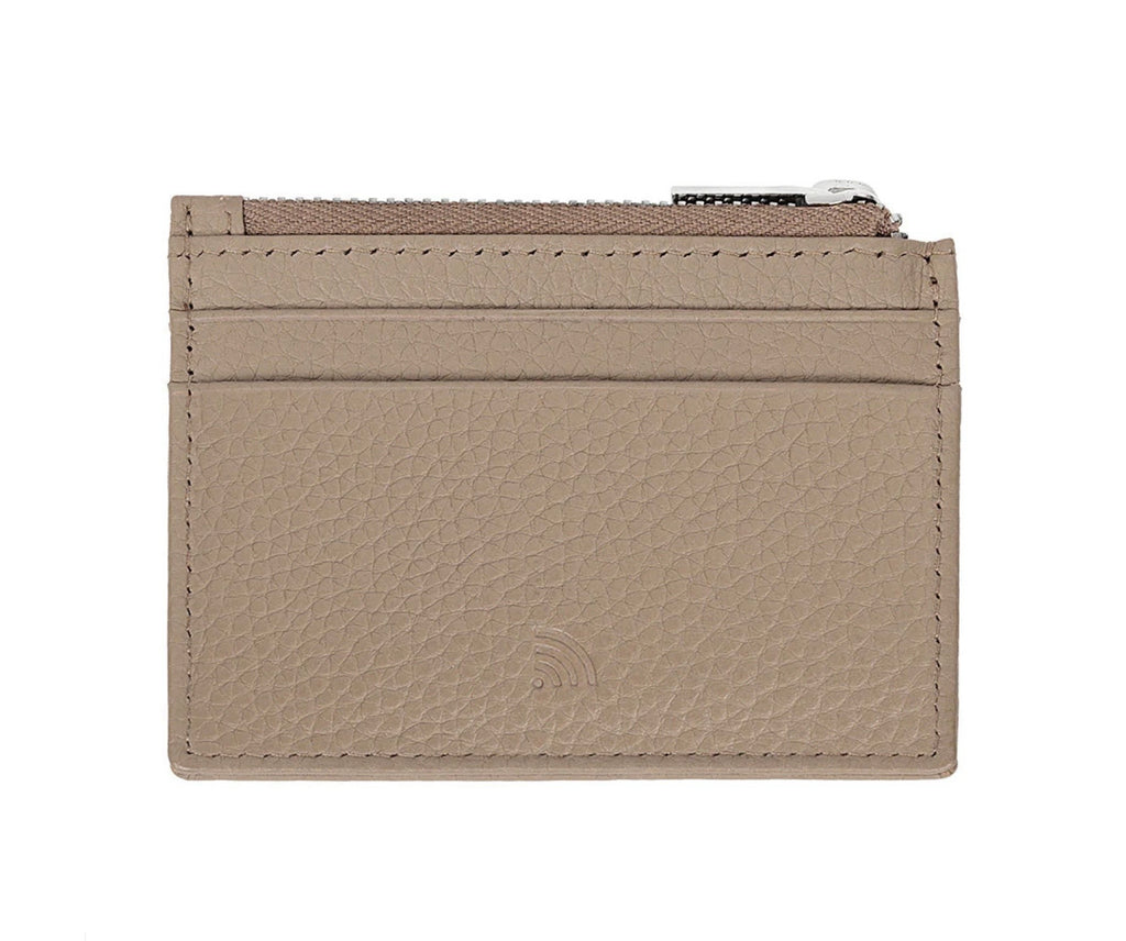 Zippo Signature Nappa Leather Credit Card Case Taupe Ladies 2008021 Free Delivery