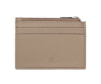 Zippo Signature Nappa Leather credit card case in taupe for ladies, featuring multiple card slots and sleek design.