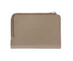 Zippo Signature Nappa leather wallet purse in medium taupe for ladies, showing the sleek design and textured leather finish.