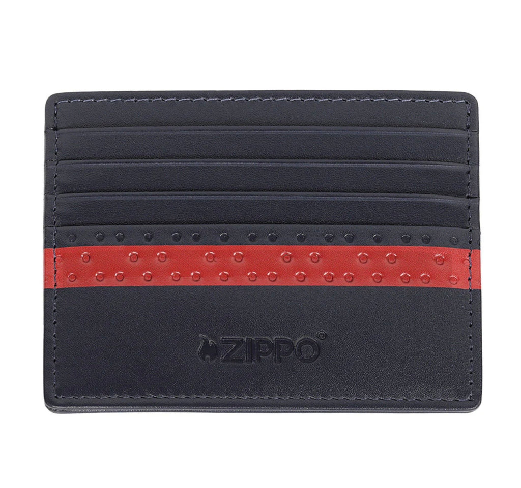 Zippo Credit Card Case 9 Cards Slots Leather Navy Blue 2008017 Free Delivery